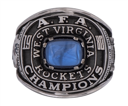 1980 West Virginia Rockets AFA Championship Ring
